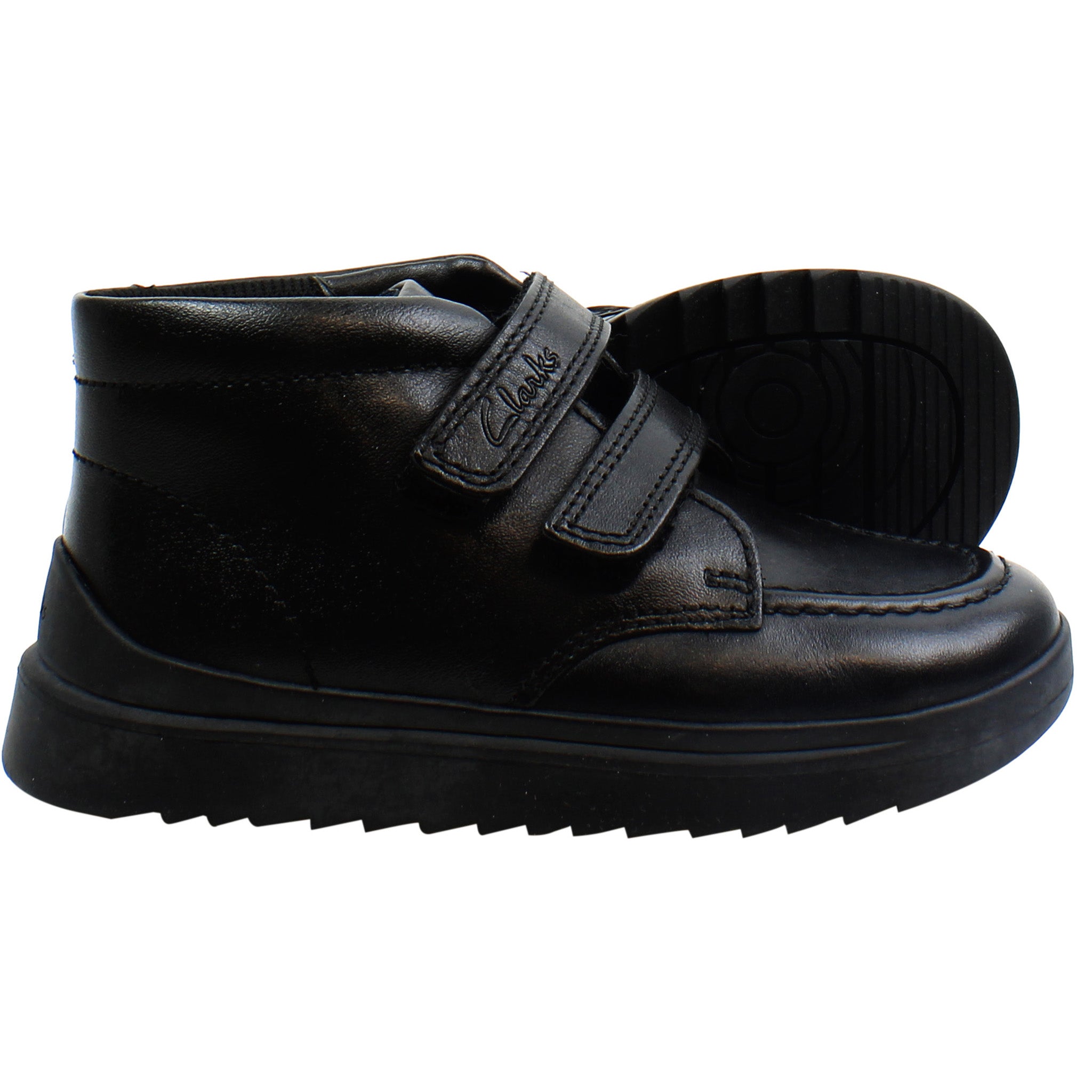 Clarks Goal Strap Kids Black Shoes