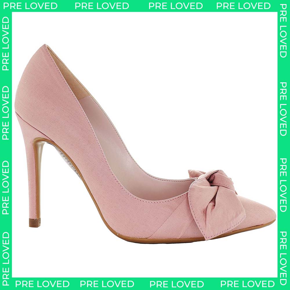 Ted Baker Hyana Moire Bow Womens Pink Court Shoes NO BOX