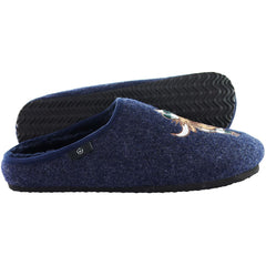 Ted Baker Dohny Cow Graphic Mens Blue Slippers