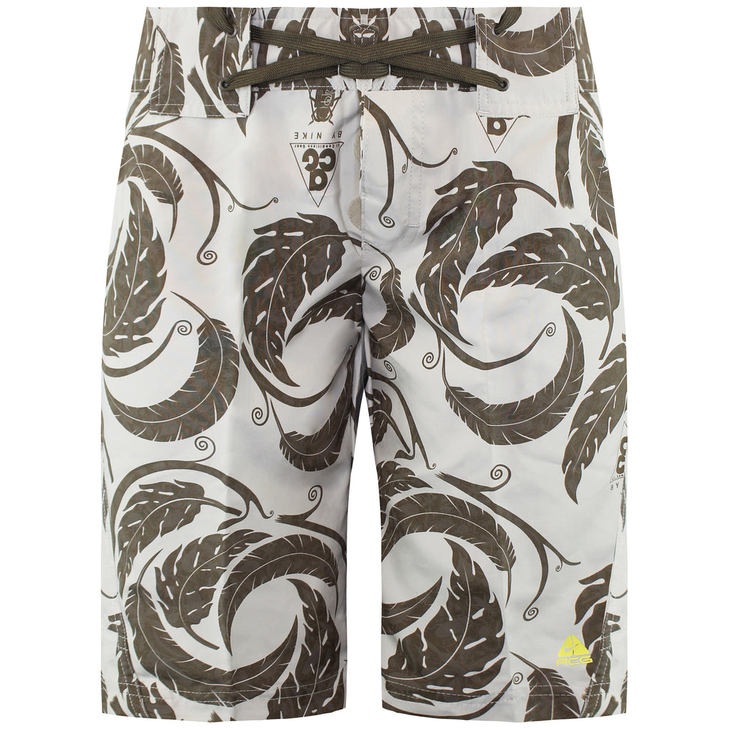 Nike ACG Leaf Printed Womens Brown/White Swim Shorts