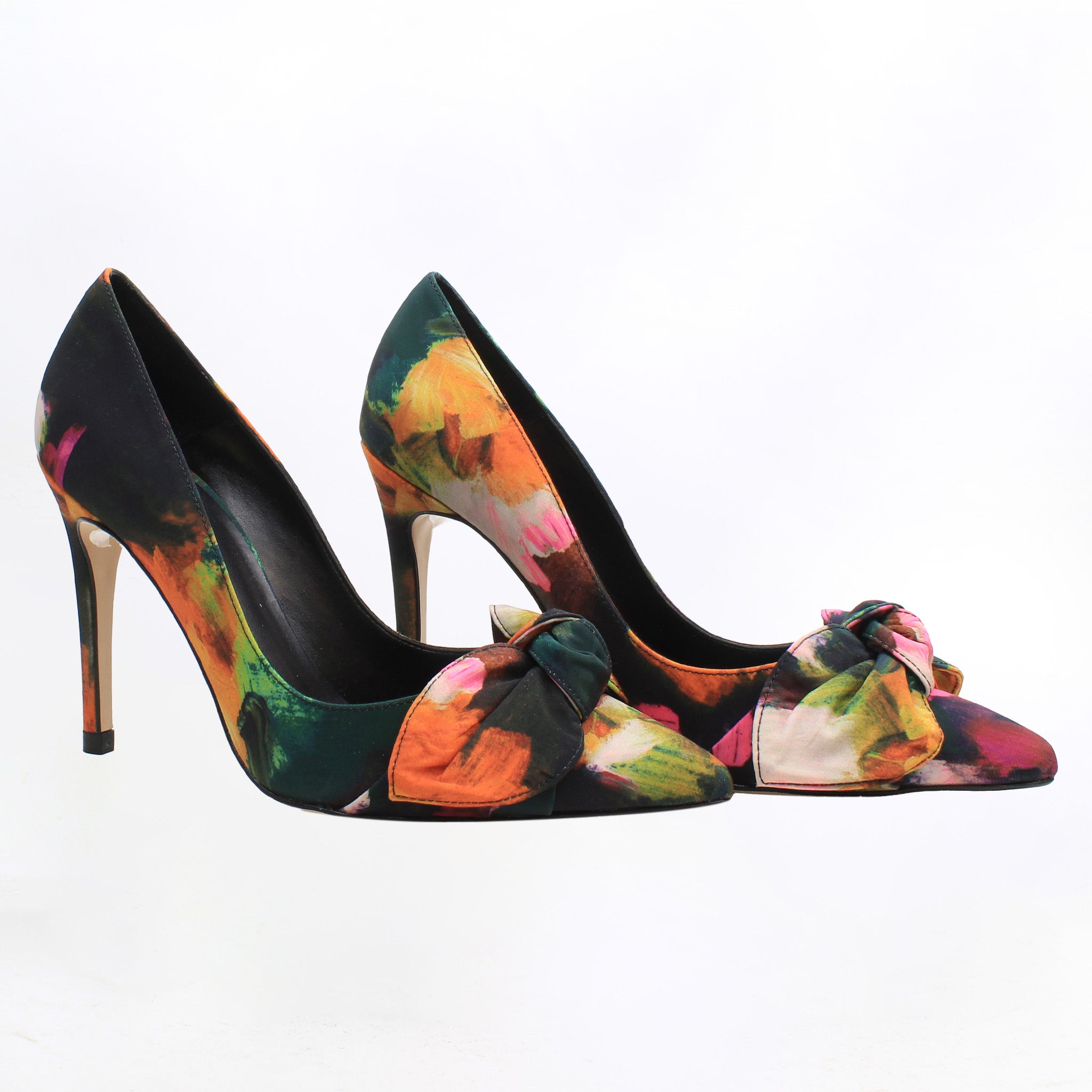 Ted Baker Ryoh Abstract Bow Womens Multicoloured Court Shoes NO BOX