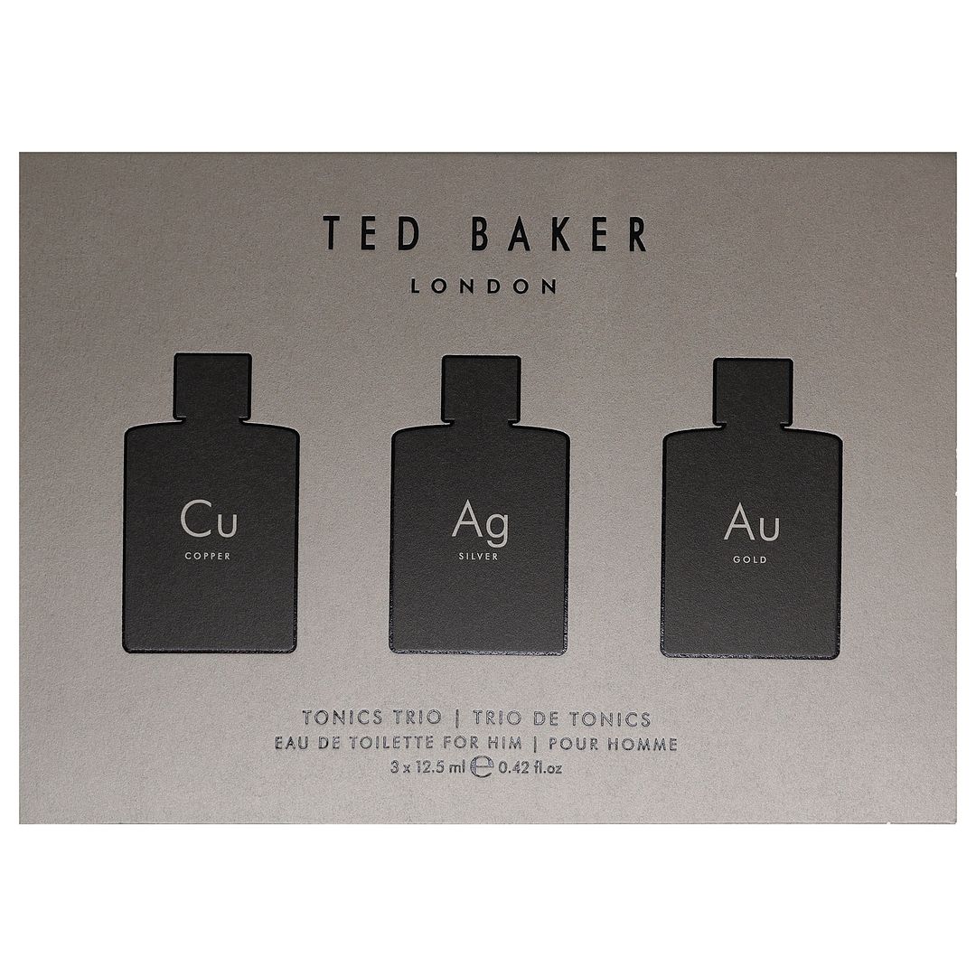 Ted Baker 3x 12.5ML Mitonc Tonics Mens Gift Set Eau De Toilette