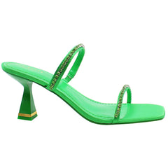 Ted Baker Rinita Diamante Womens Green Heeled Sandals