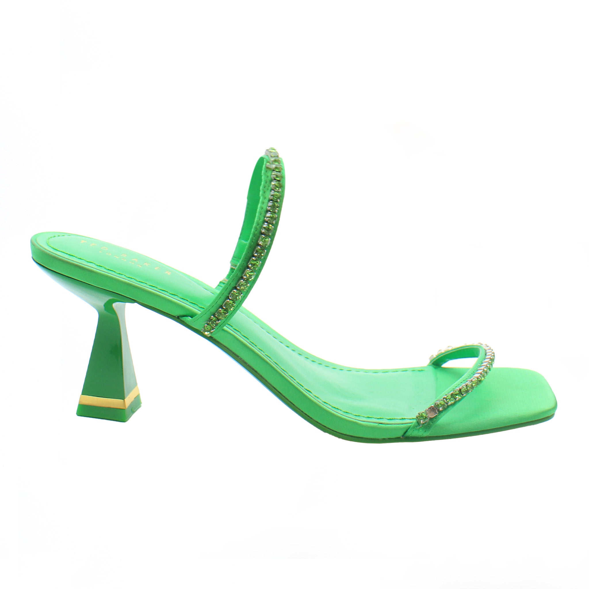 Ted Baker Rinita Diamante Womens Green Heeled Sandals NO BOX