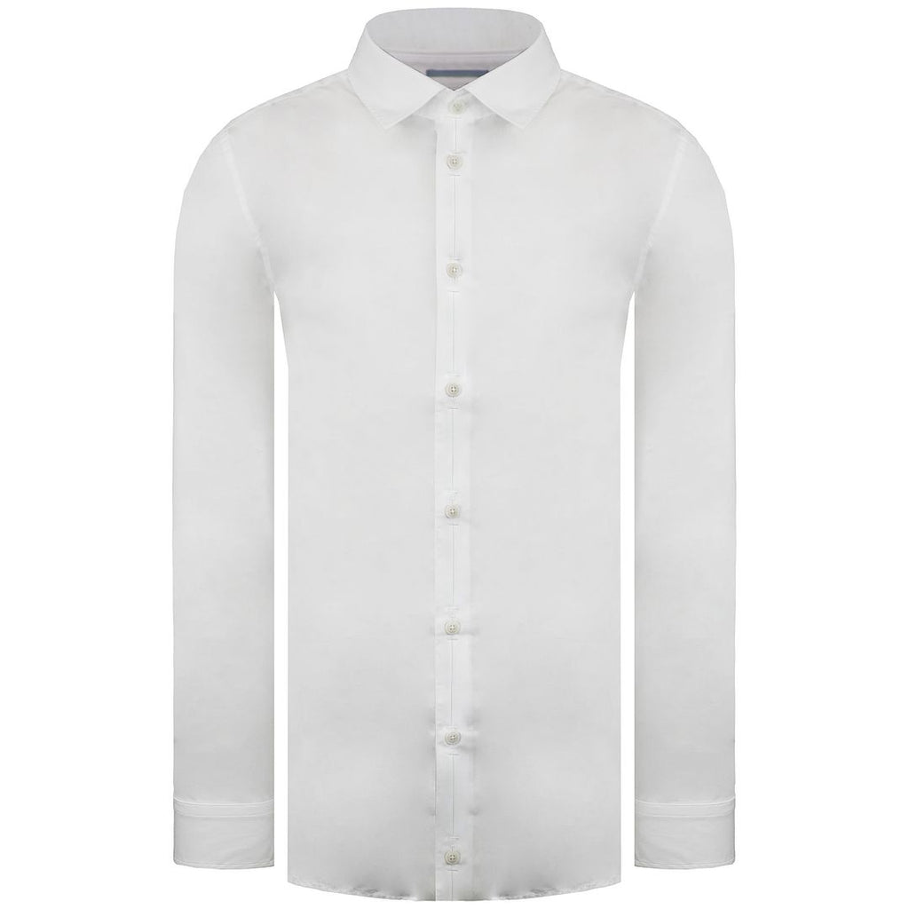 Ted Baker Bellow Mens White Satin Shirt