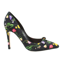 Ted Baker Telini Floral Print Bow Womens Black Court Shoes NO BOX