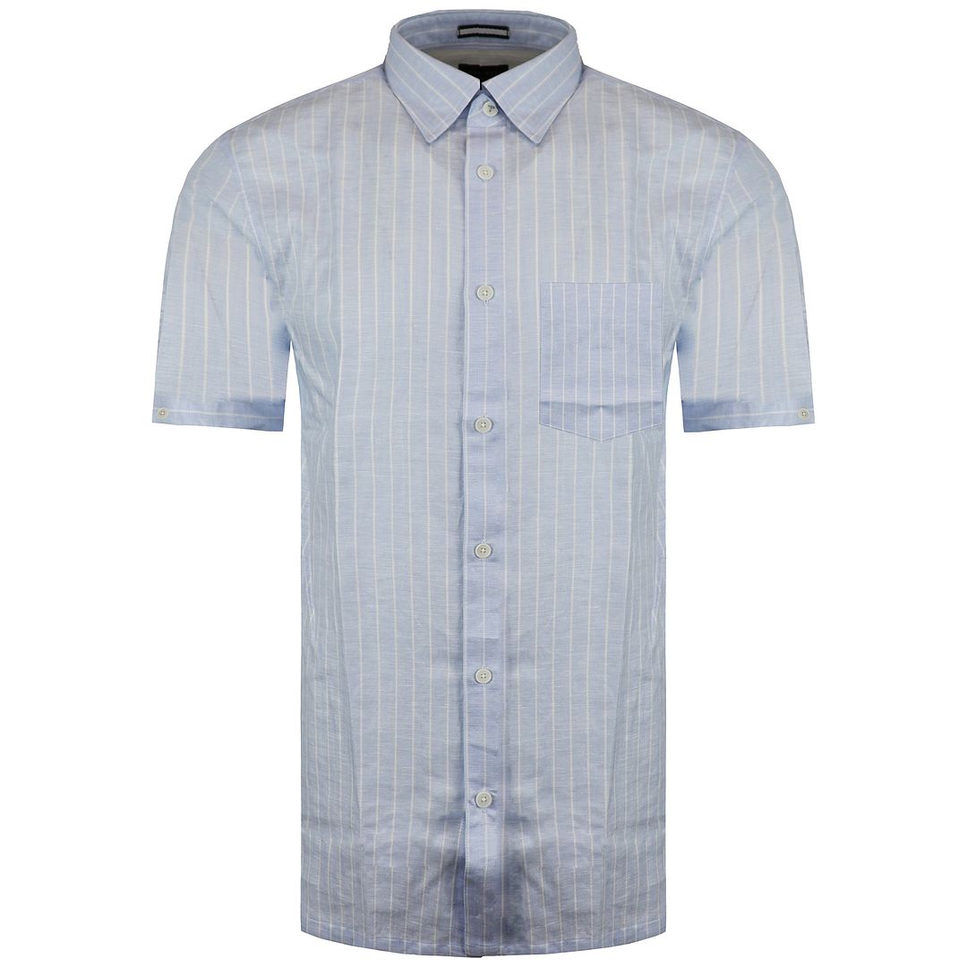 Ted Baker Lytham Mens Light Blue Linen Blend Shirt