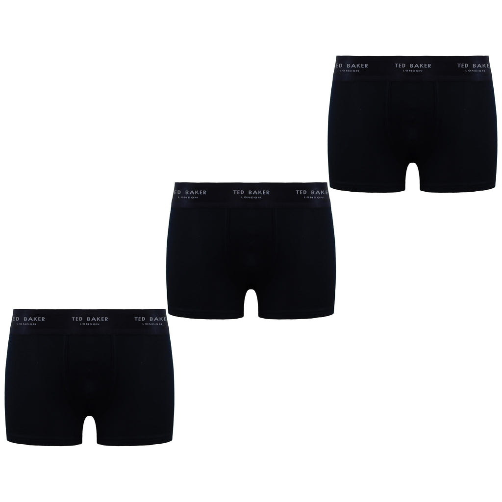 Ted Baker 3-Pack Noe Mens Navy Cotton Boxer Trunks