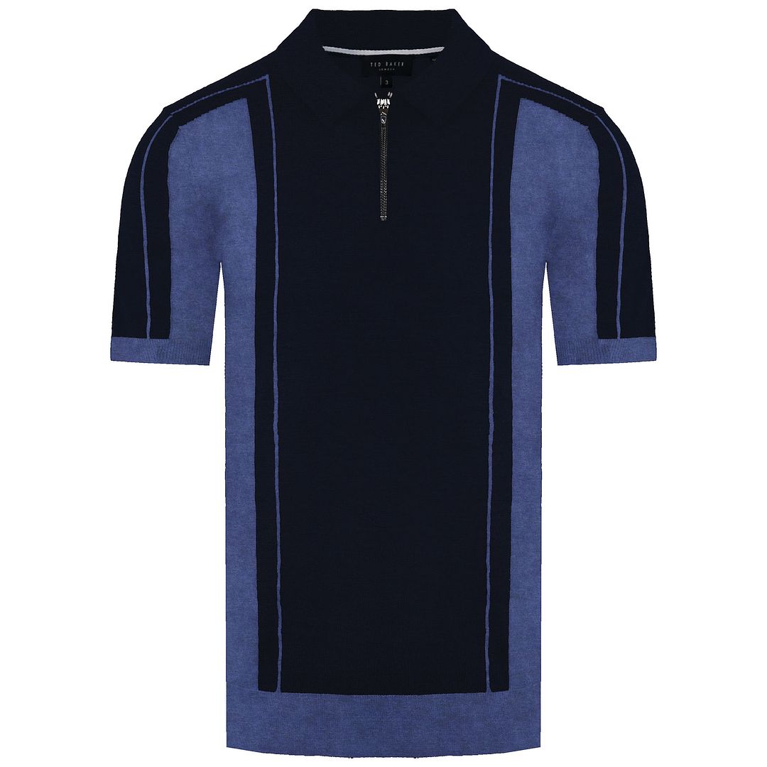 Ted Baker Jesty Mens Navy Wool Polo Shirt