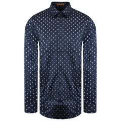 Ted Baker Area Mens Navy Geometric Print Shirt