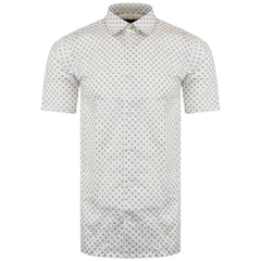 Ted Baker Forter Mens White Geo Print Shirt