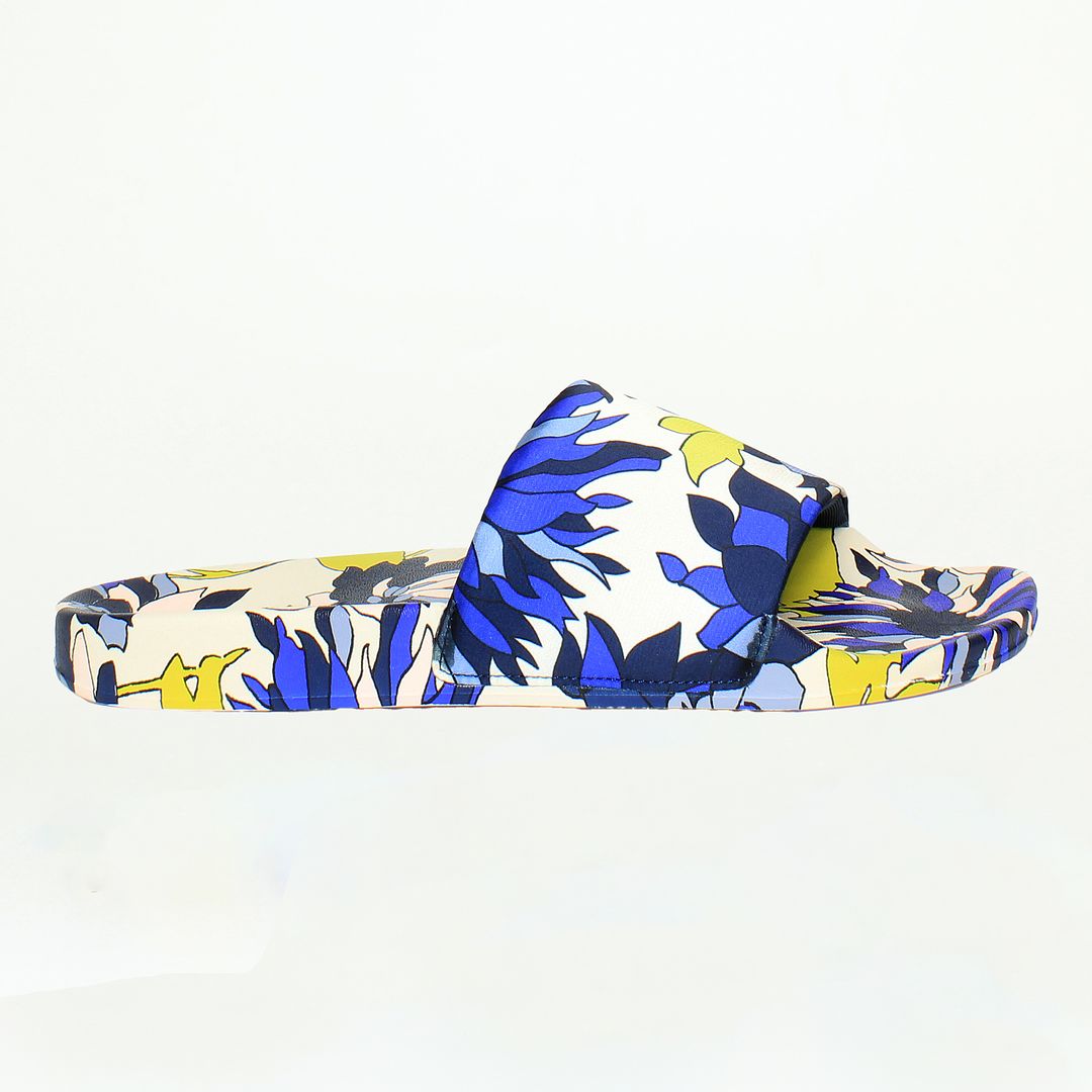 Ted Baker Anniti Floral Print Womens Blue Sliders NO BOX Sport It First