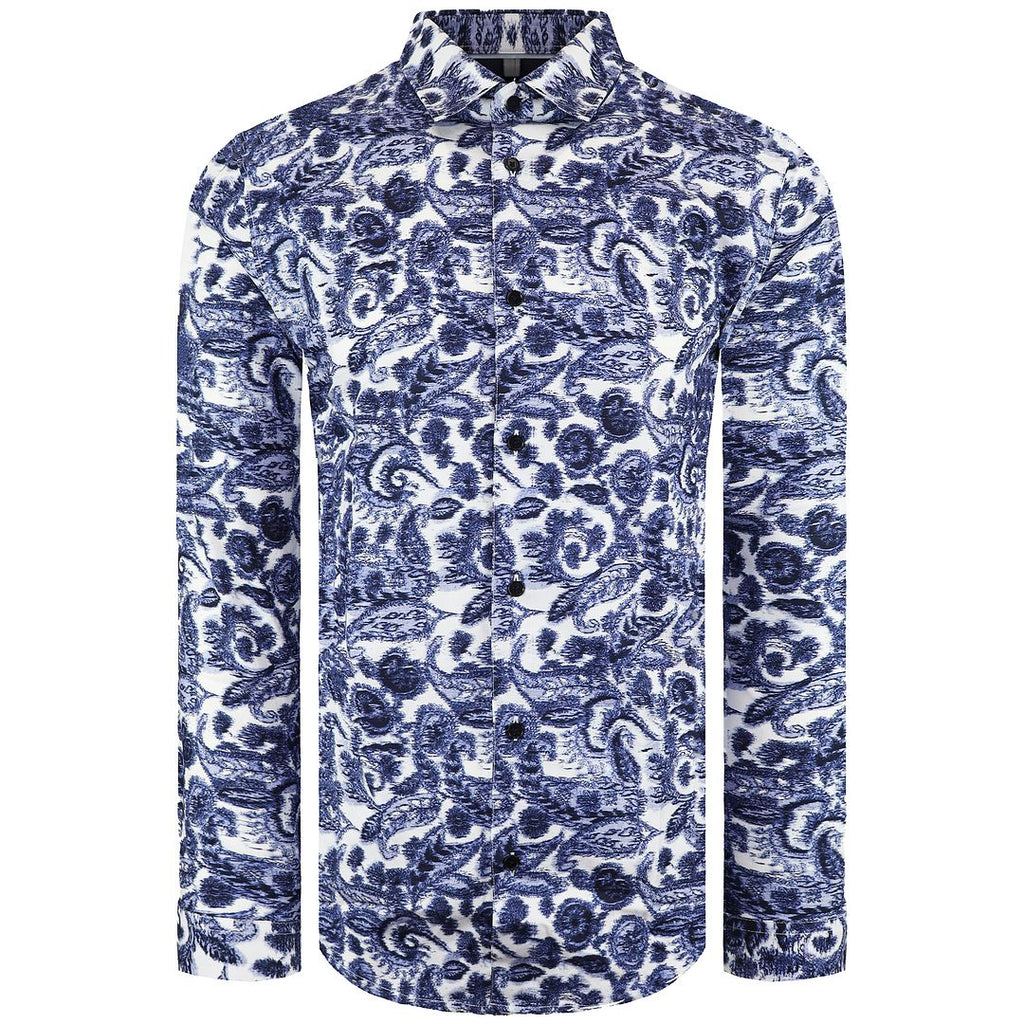 Ted Baker Uldale Mens White/Blue Parsley Shirt