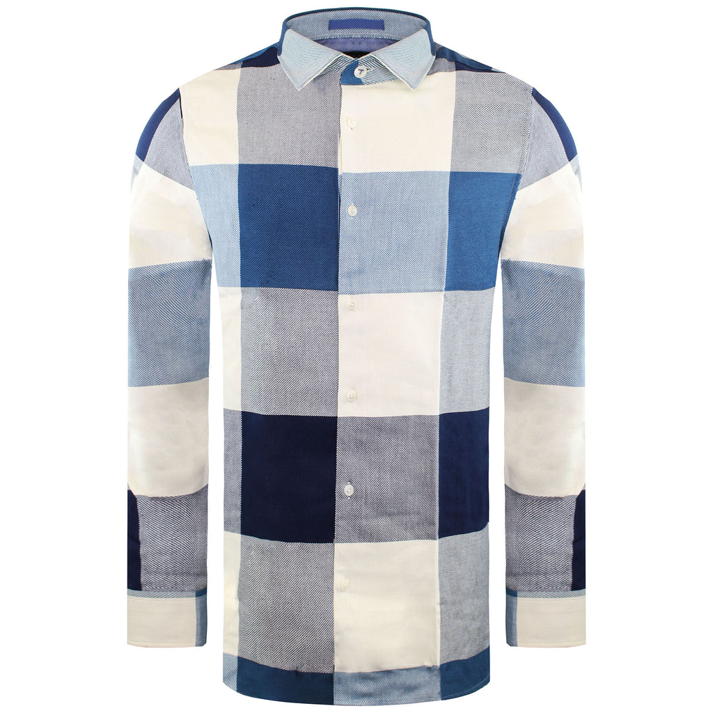 Ted Baker Neetly Mens Checkered Blue Shirt