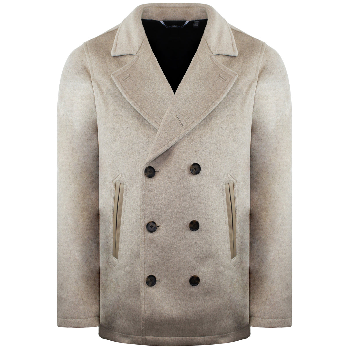 Ted Baker Aldovie Double Breasted Mens Beige Wool Coat