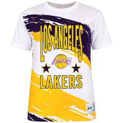 Mitchell & Ness NBA Los Angeles Lakers Paintbrush Kids White/Yellow T-Shirt