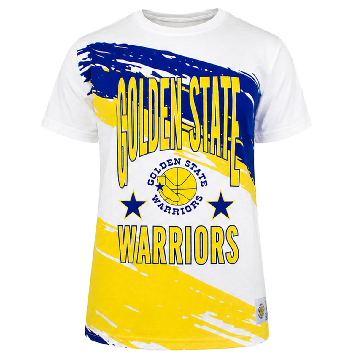 Mitchell & Ness NBA Golden State Warriors Paintbrush Kids White T-Shirt
