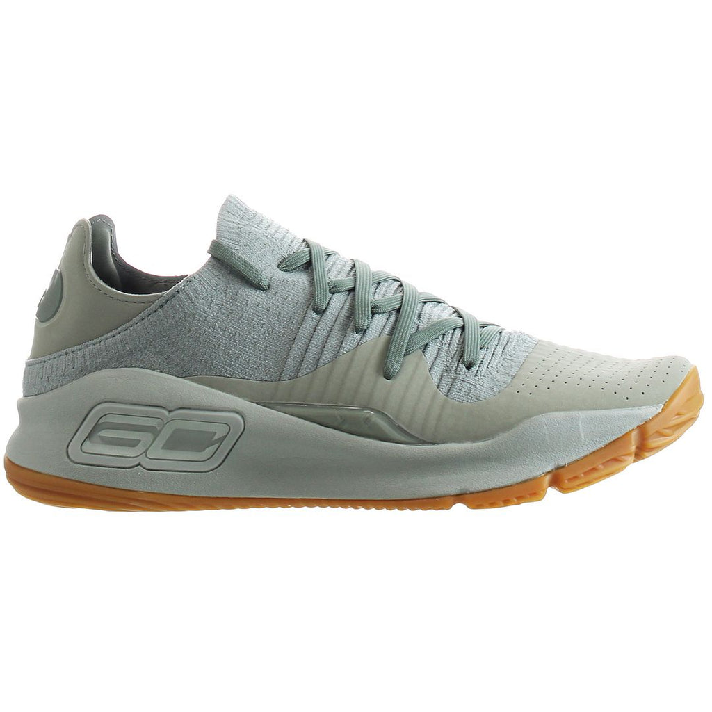 Under Armour Curry 4 Low Basketball Mens Green Trainers