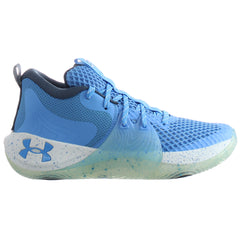 Under Armour GS Embiid 1 Kids Blue Basketball Trainers