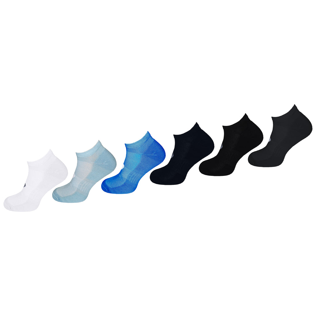 Asics 6-Pack Multi-Sport Mens Multicolour Cushioned Ankle Socks