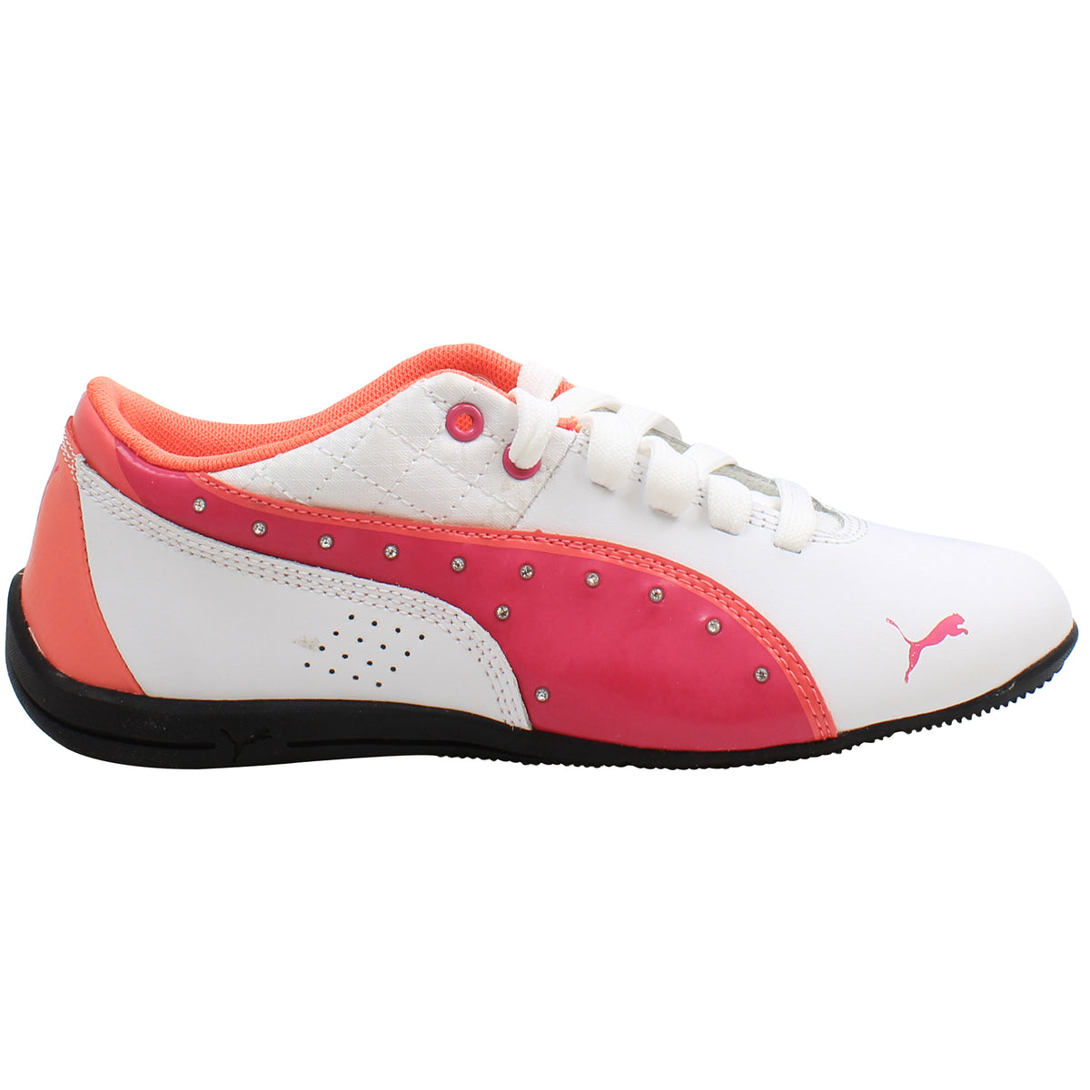 Puma Drift Cat 6 Kids White/Pink Trainers