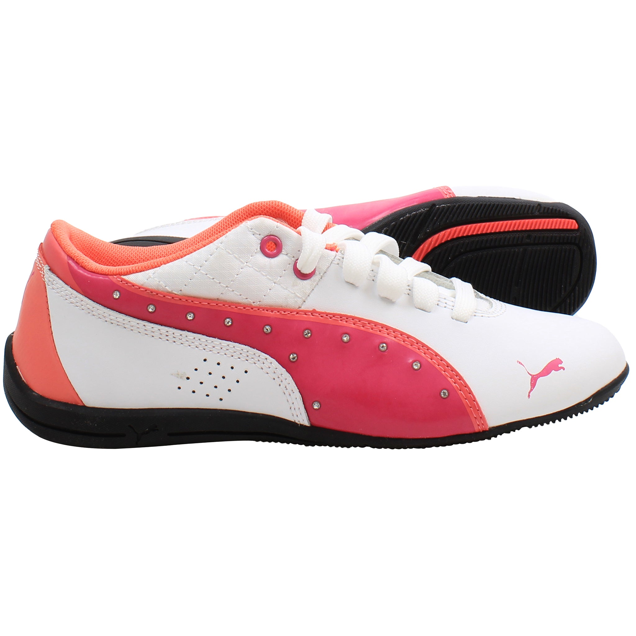 Puma Drift Cat 6 Kids White/Pink Trainers