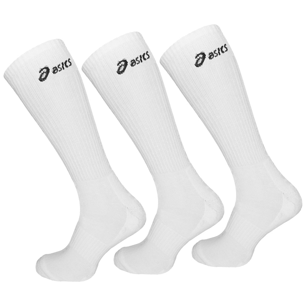 Asics 3-Pack MotionDry Crew Mens White Cushioned Socks