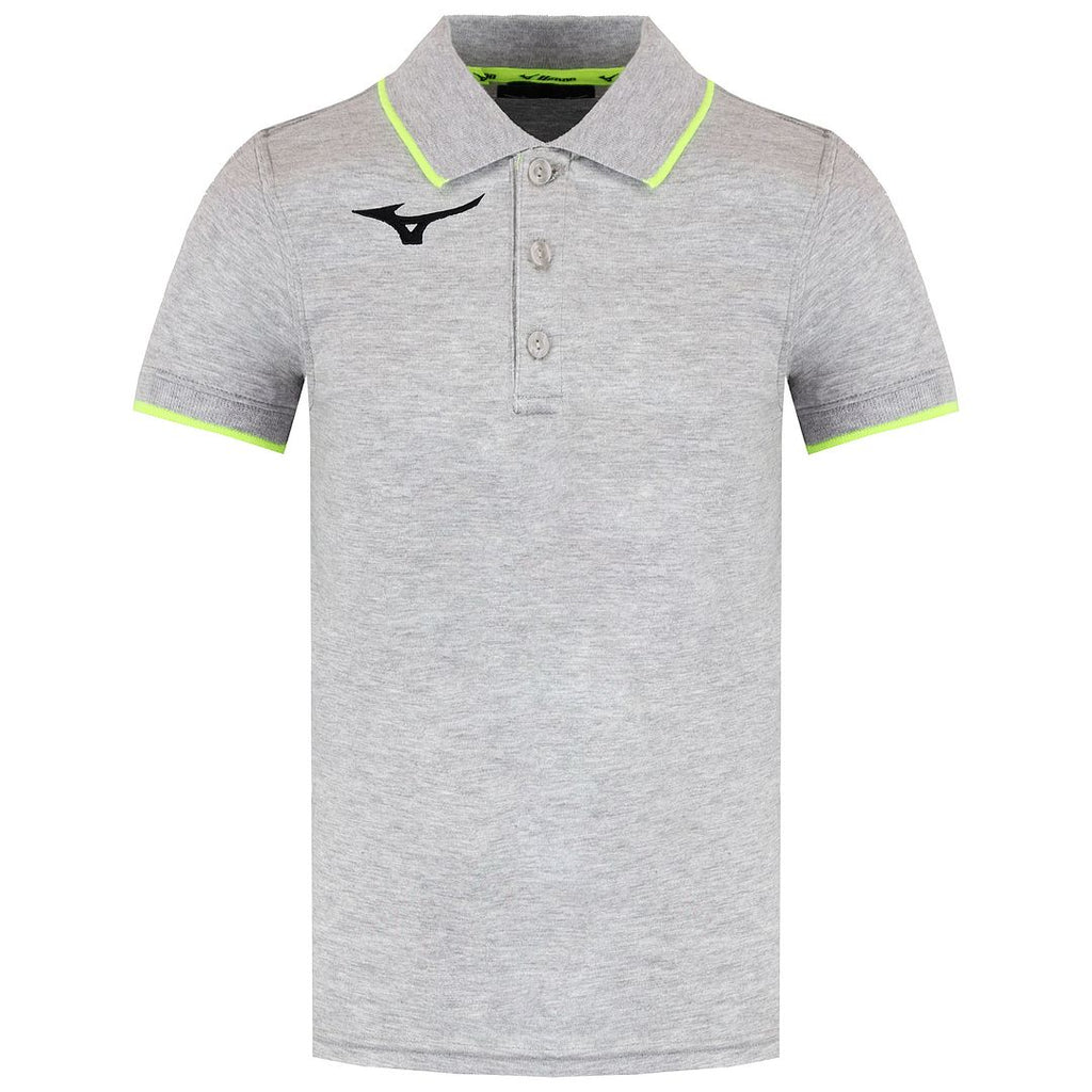 Mizuno Logo Kids Grey Polo Shirt