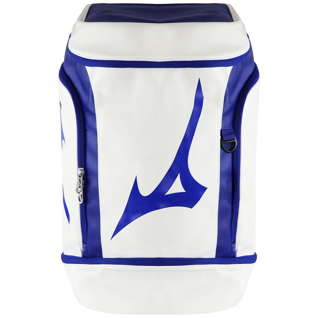 Mizuno 35L Game Mens White/Blue Backpack