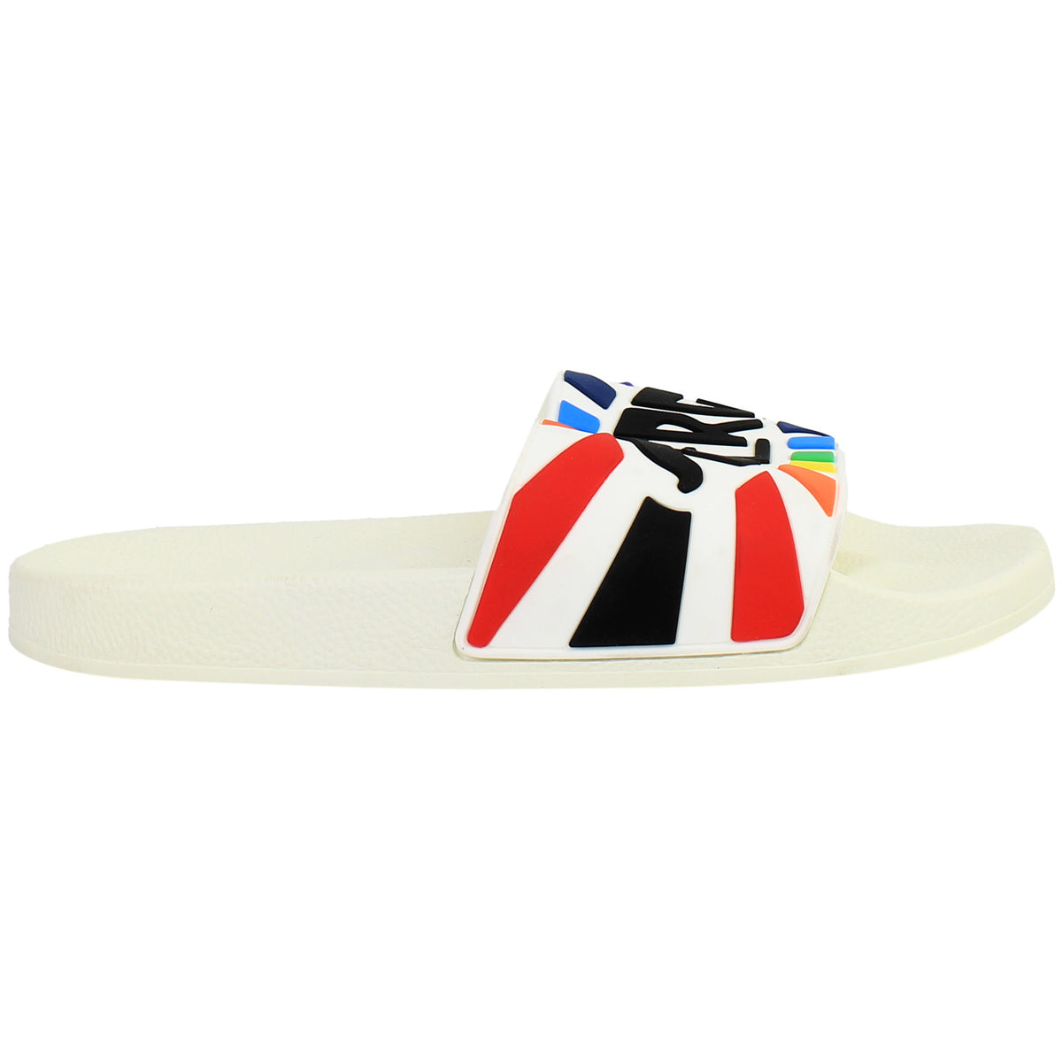 Superga Logo Womens White Sliders