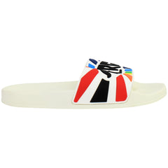 Superga Logo Womens White Sliders