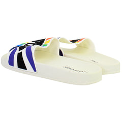 Superga Logo Womens White Sliders
