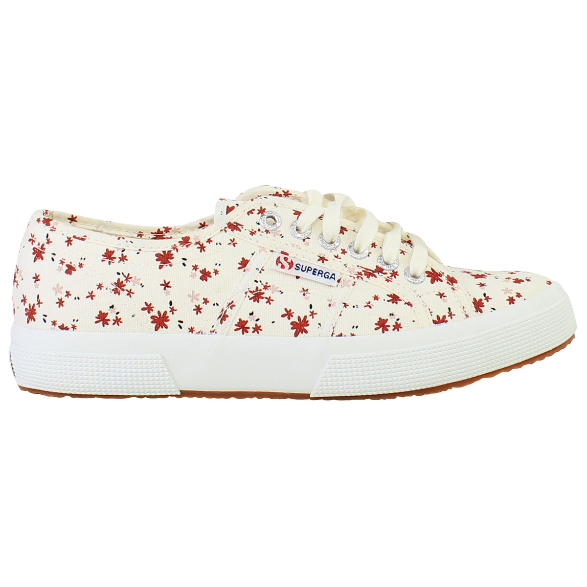 Superga 2750 Print Womens White Plimsolls