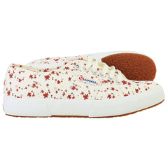 Superga 2750 Print Womens White Plimsolls