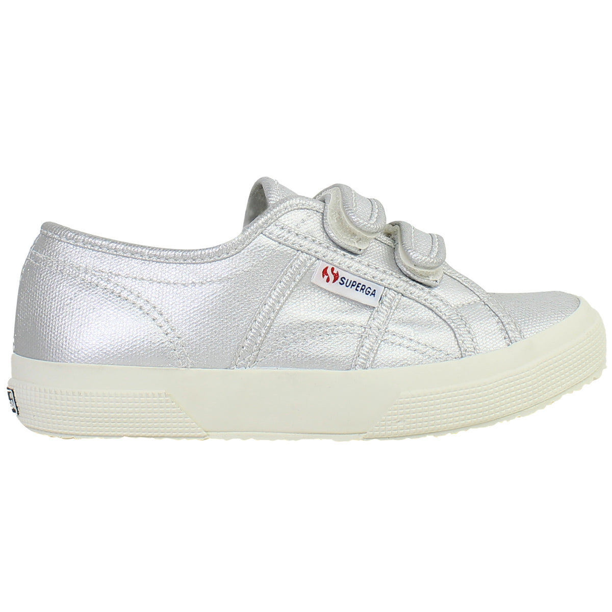 Superga 2750 Metallic Kids Grey Plimsolls