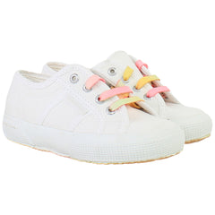 Superga 2750 Shaded Kids White Plimsolls