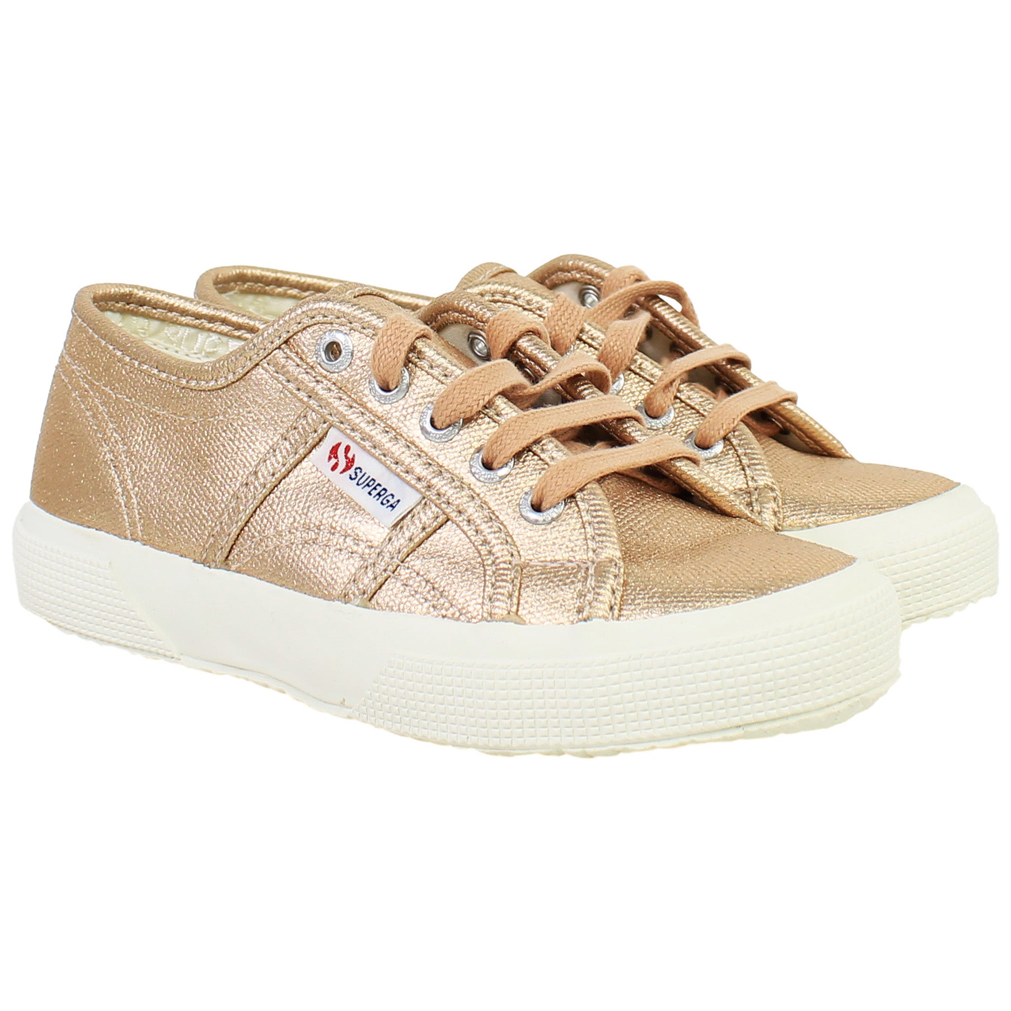 Superga Metallic Kids Pink Plimsolls