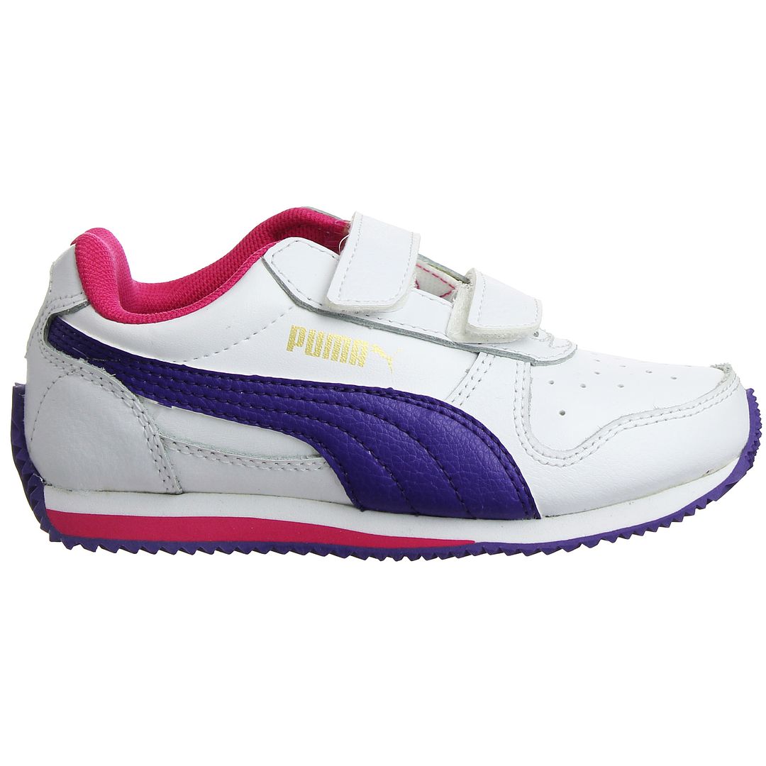 Puma Fieldsprint Kids White Trainers