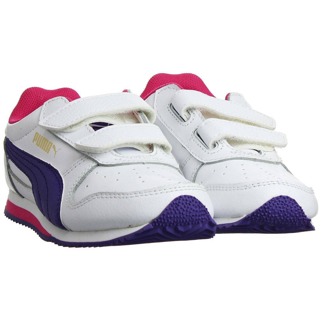 Puma Fieldsprint Kids White Trainers