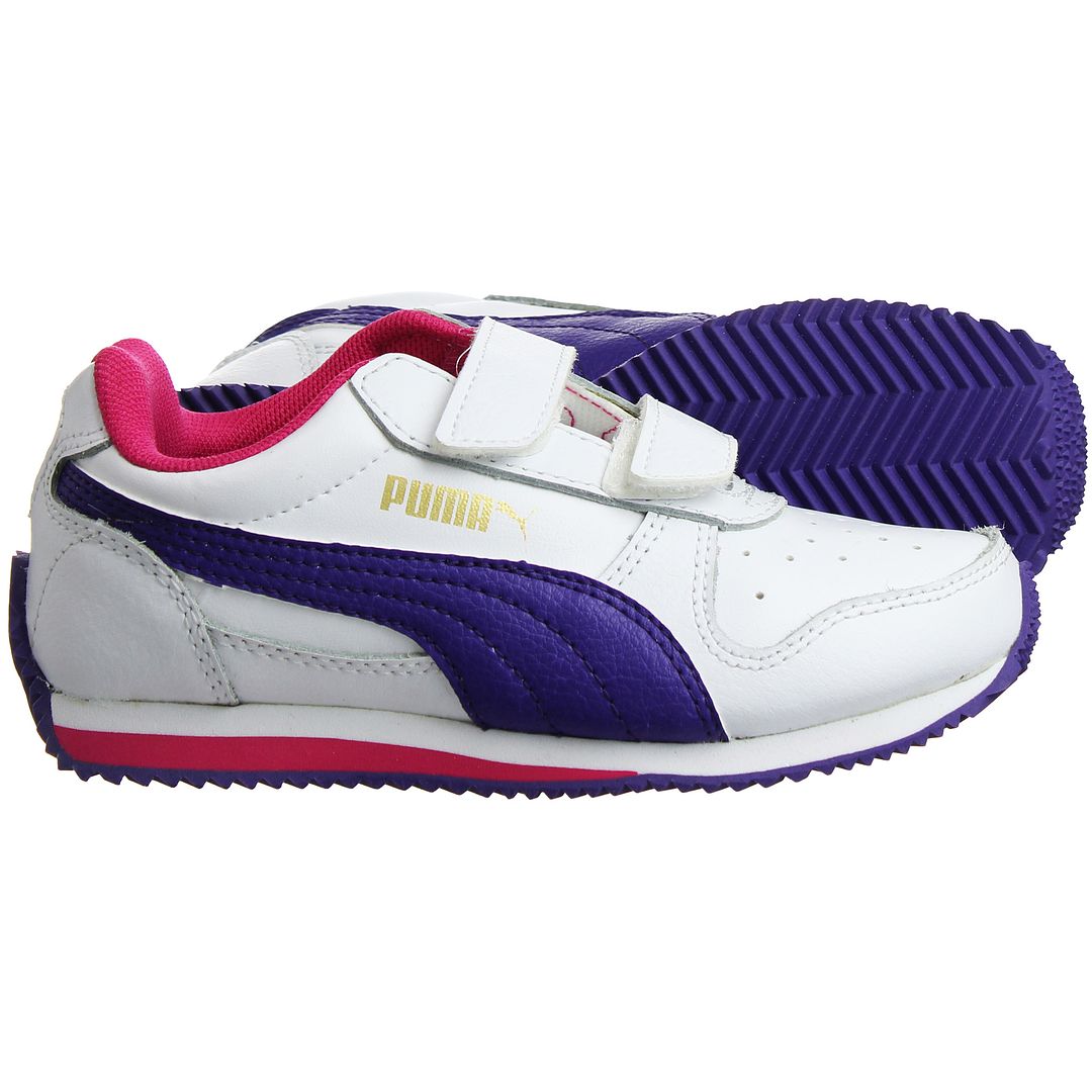 Puma Fieldsprint Kids White Trainers