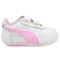 Puma Fieldsprint Kids White/Pink Trainers