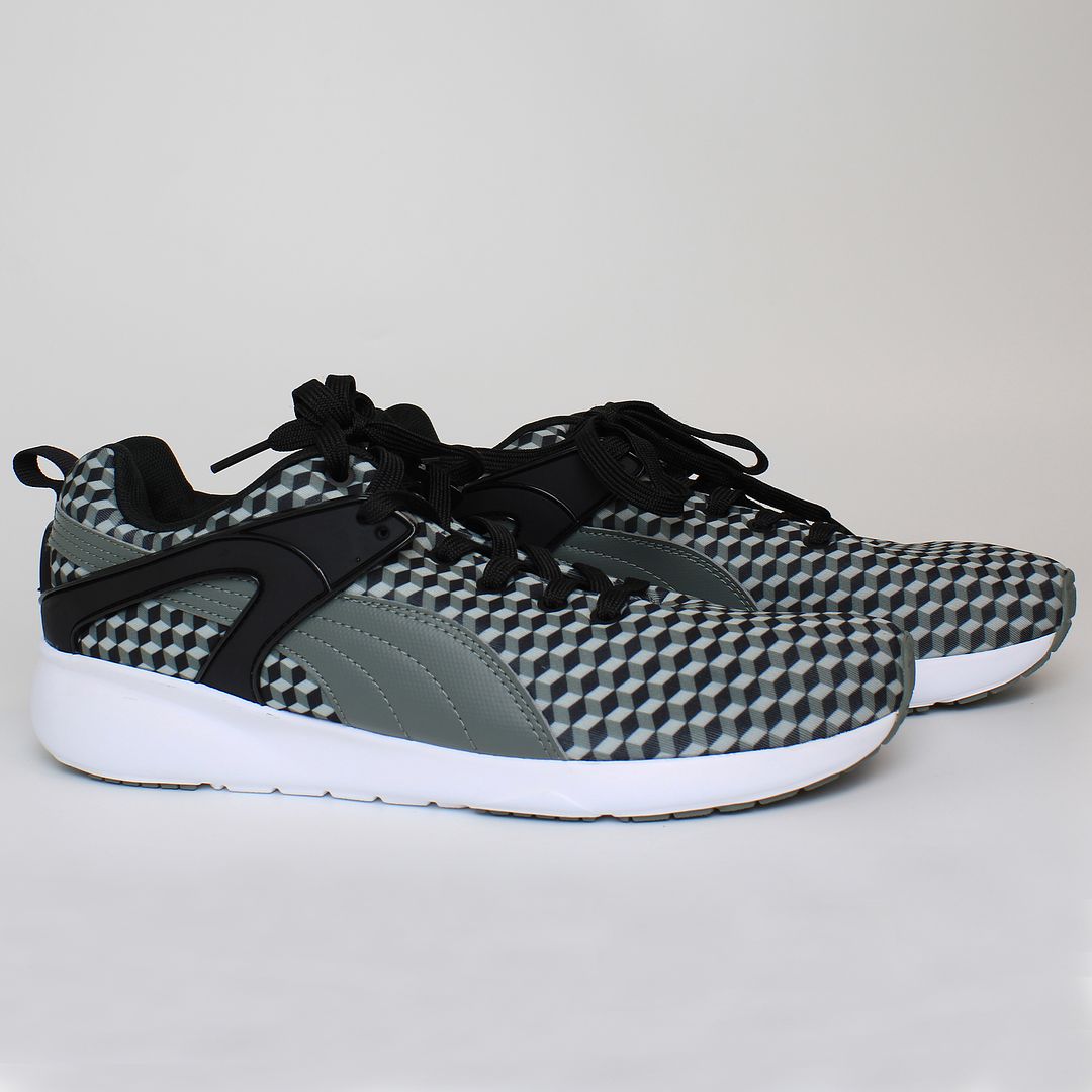 Puma Aril Blaze Geometric Mens Grey Trainers NO BOX