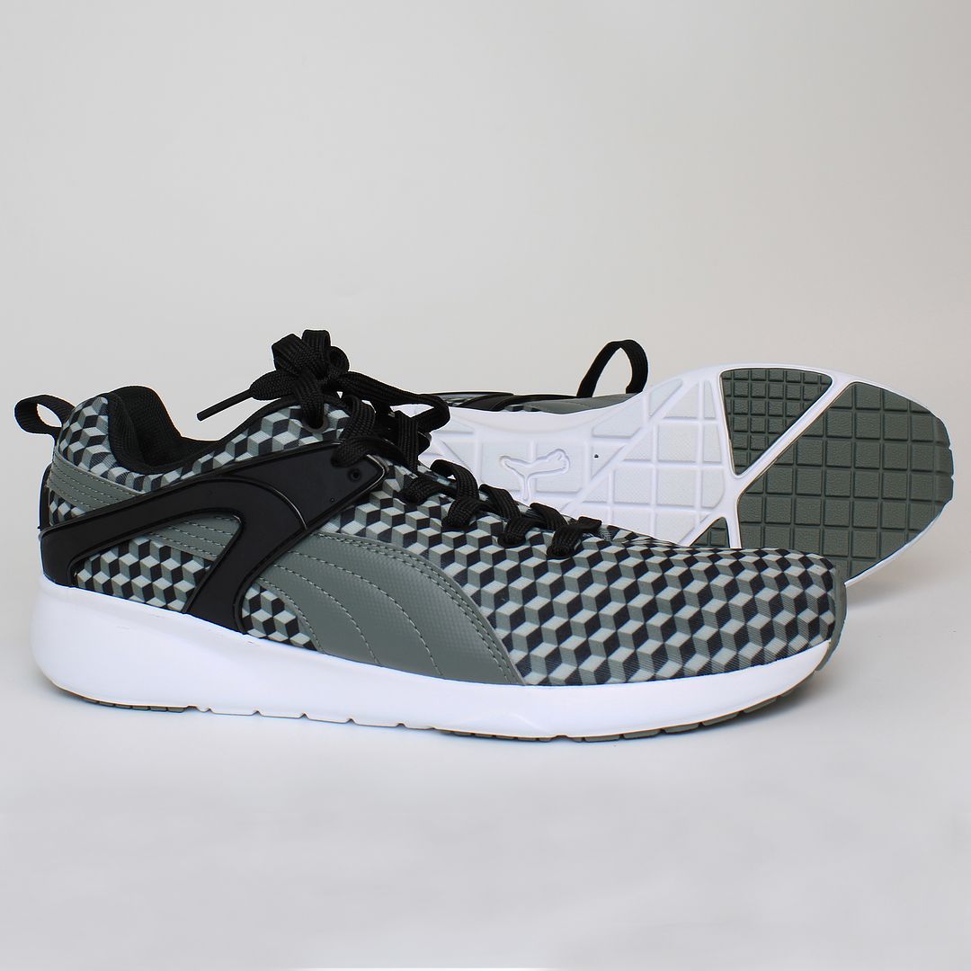 Puma Aril Blaze Geometric Mens Grey Trainers NO BOX