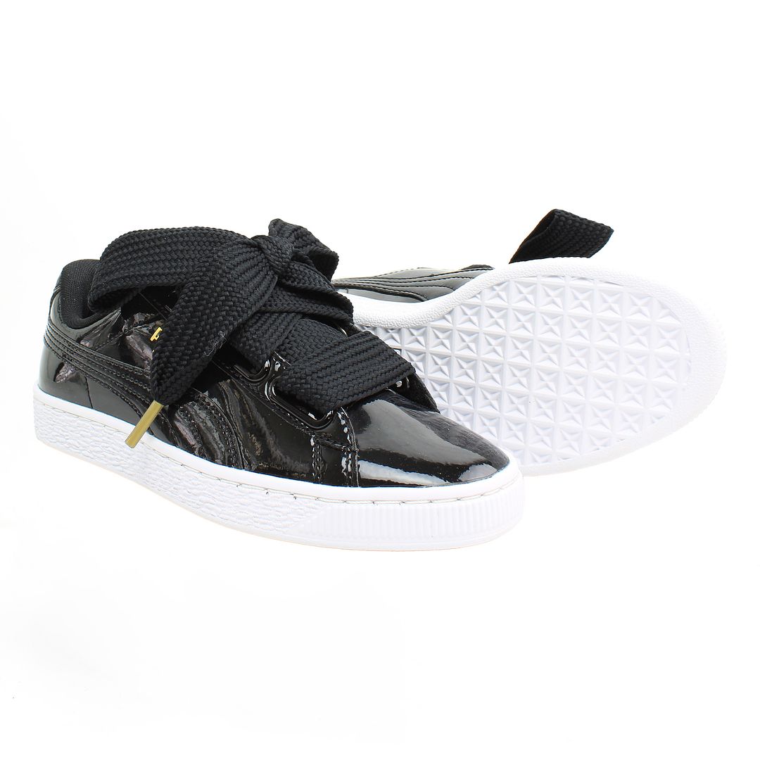 Puma Basket Heart Womens Black Trainers NO BOX