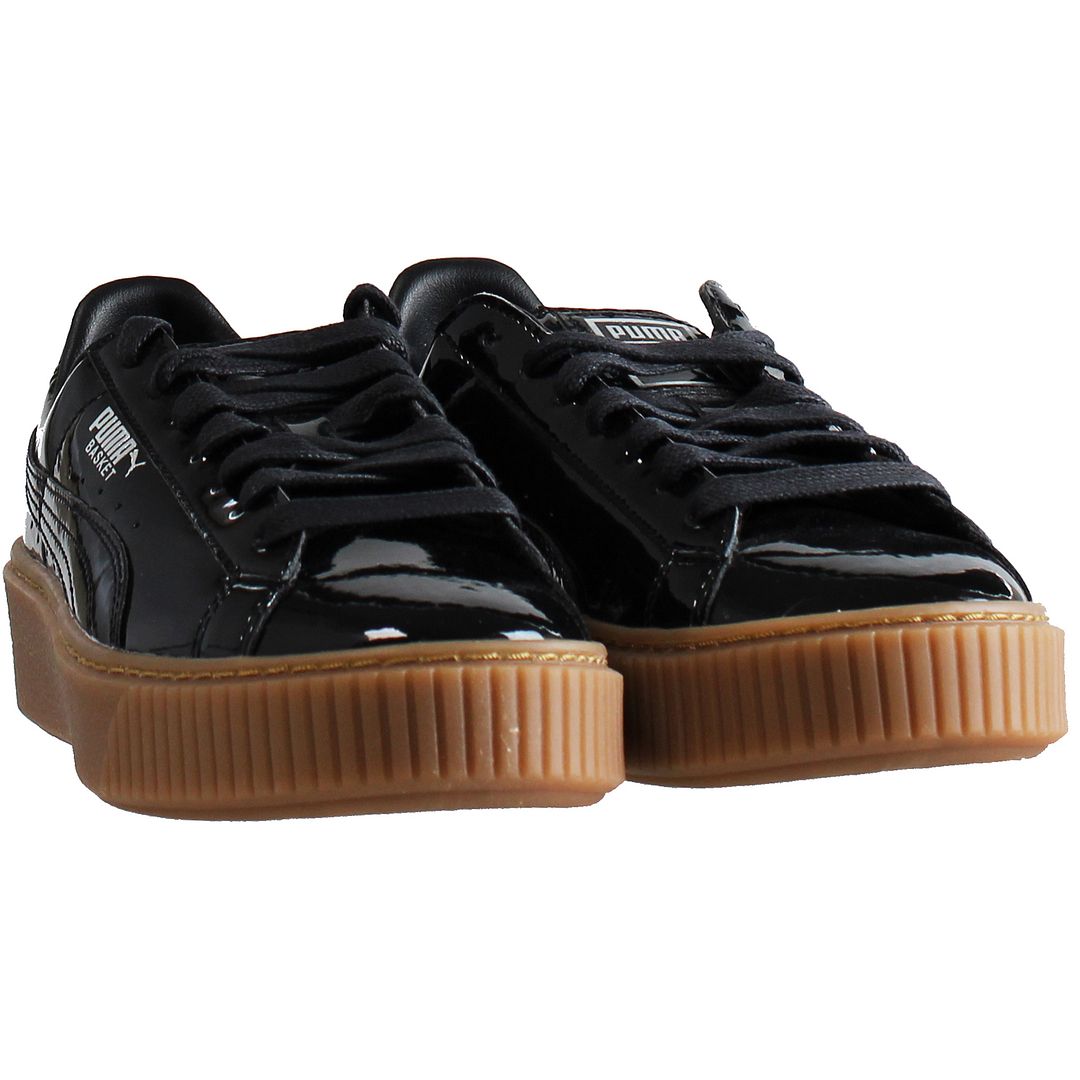 Puma Basket Platform Womens Black Trainers