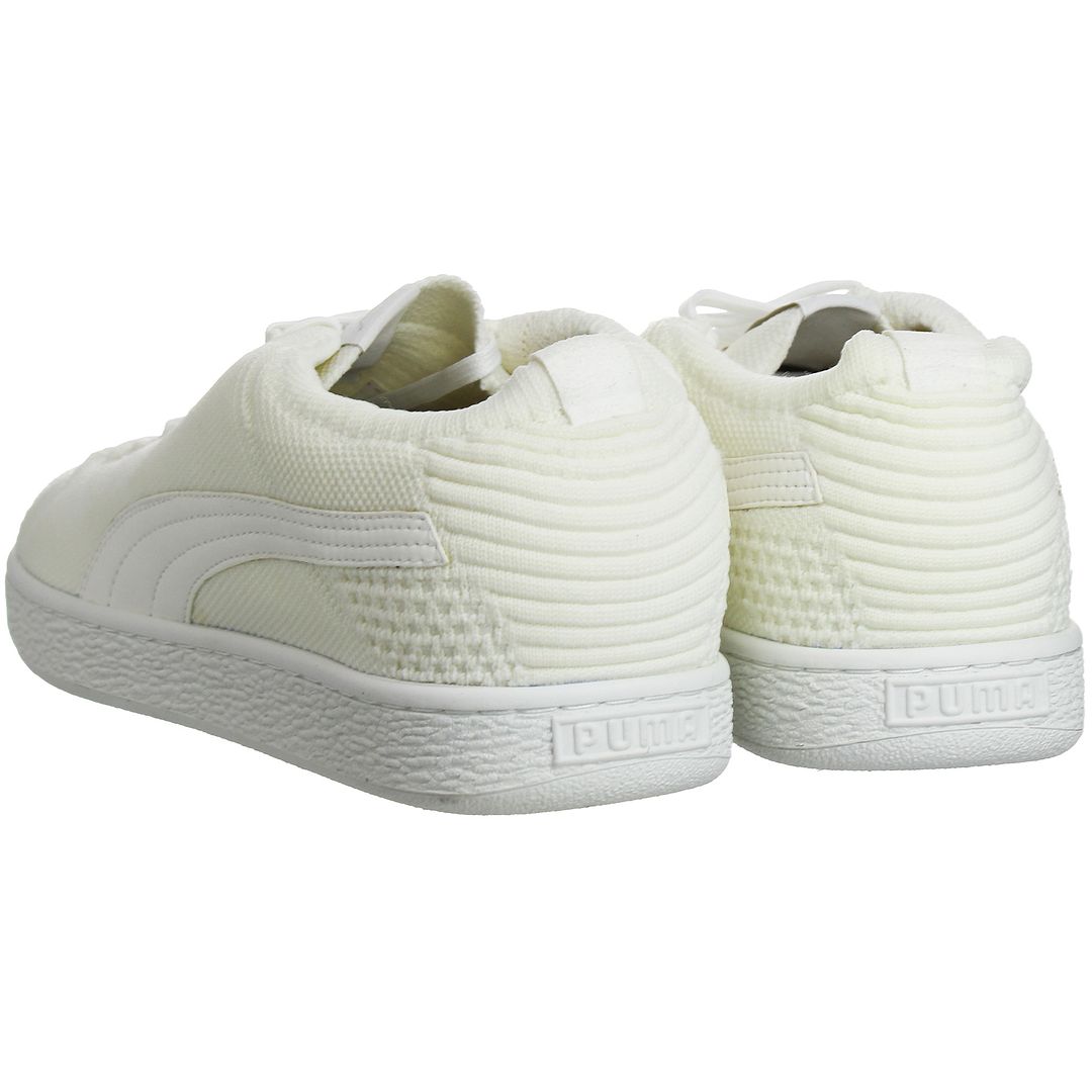 Puma Basket EvoKnit 3D Mens Off White Trainers - Main Image