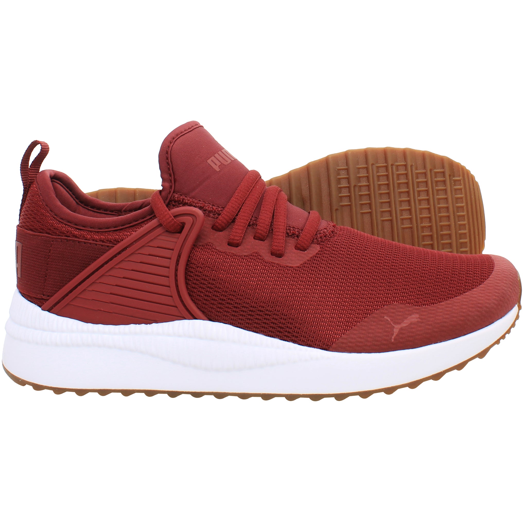 Puma Pacer Next Cage Mens Burgundy Trainers