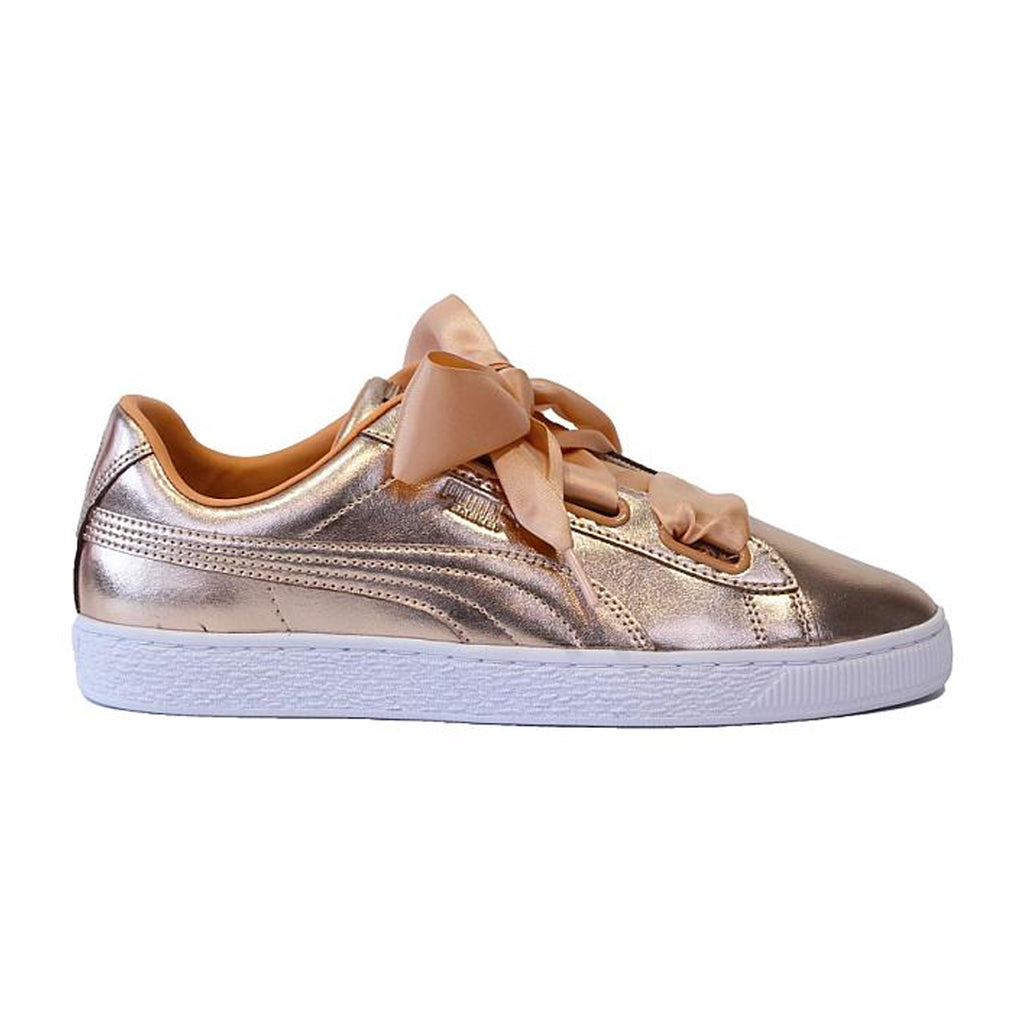 Puma Basket Heart Luxe Pink Womens Trainers