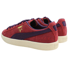 Puma Clyde Paisley Mens Burgundy Trainers