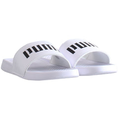 Puma Popcat Patent Womens White Sliders